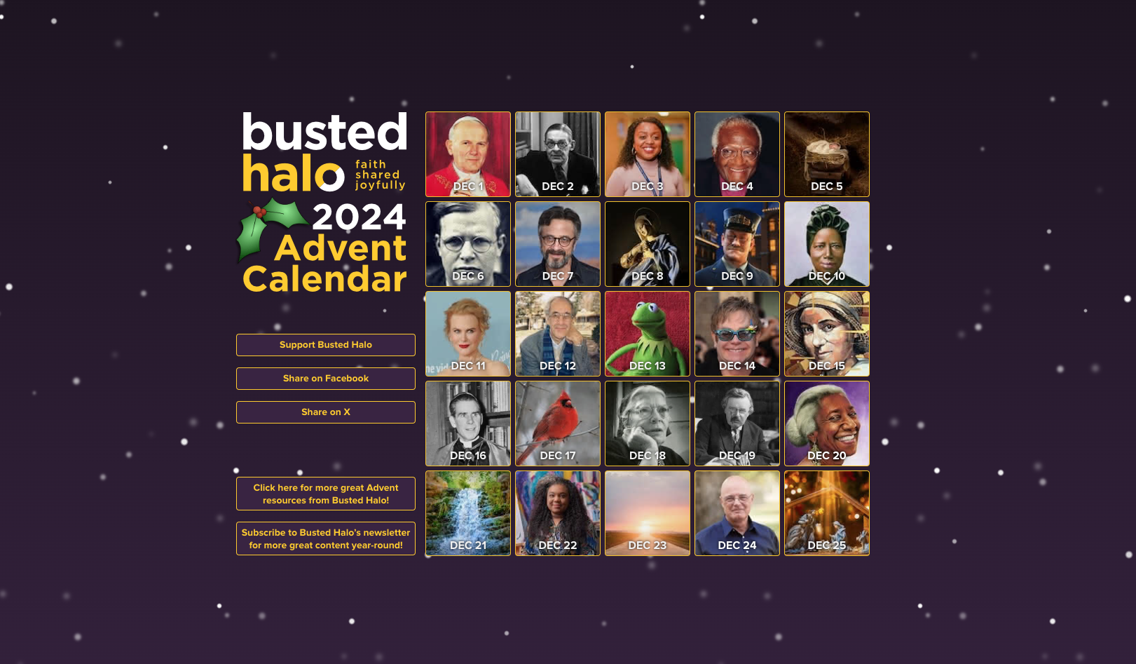 Busted Halo’s 2024 Advent Calendar